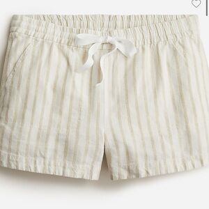 J crew Striped Shorts in linen size M